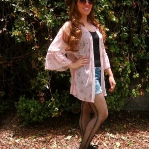 Kimono Midi Rosa Pastel