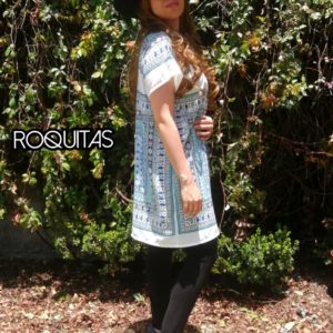 Vestido Tipo Blusón Estampado Hindú